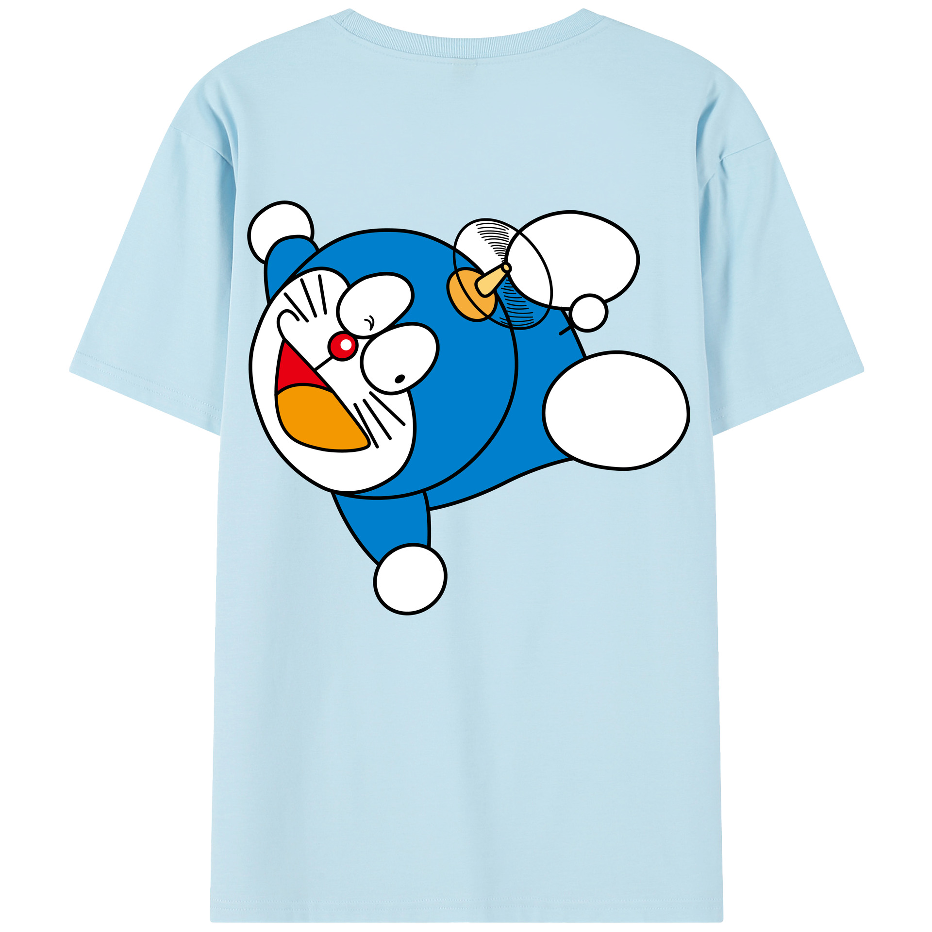 （画像用） ドラえもん Doraemon 綿100％半袖Tシャツ（背面プリント）